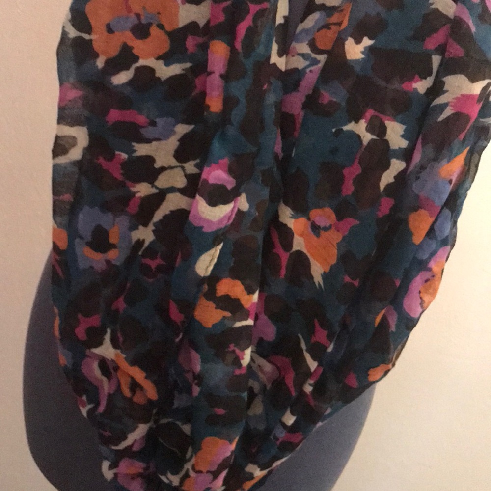 Multi Colored Leppard Infinity Scarf - image 3